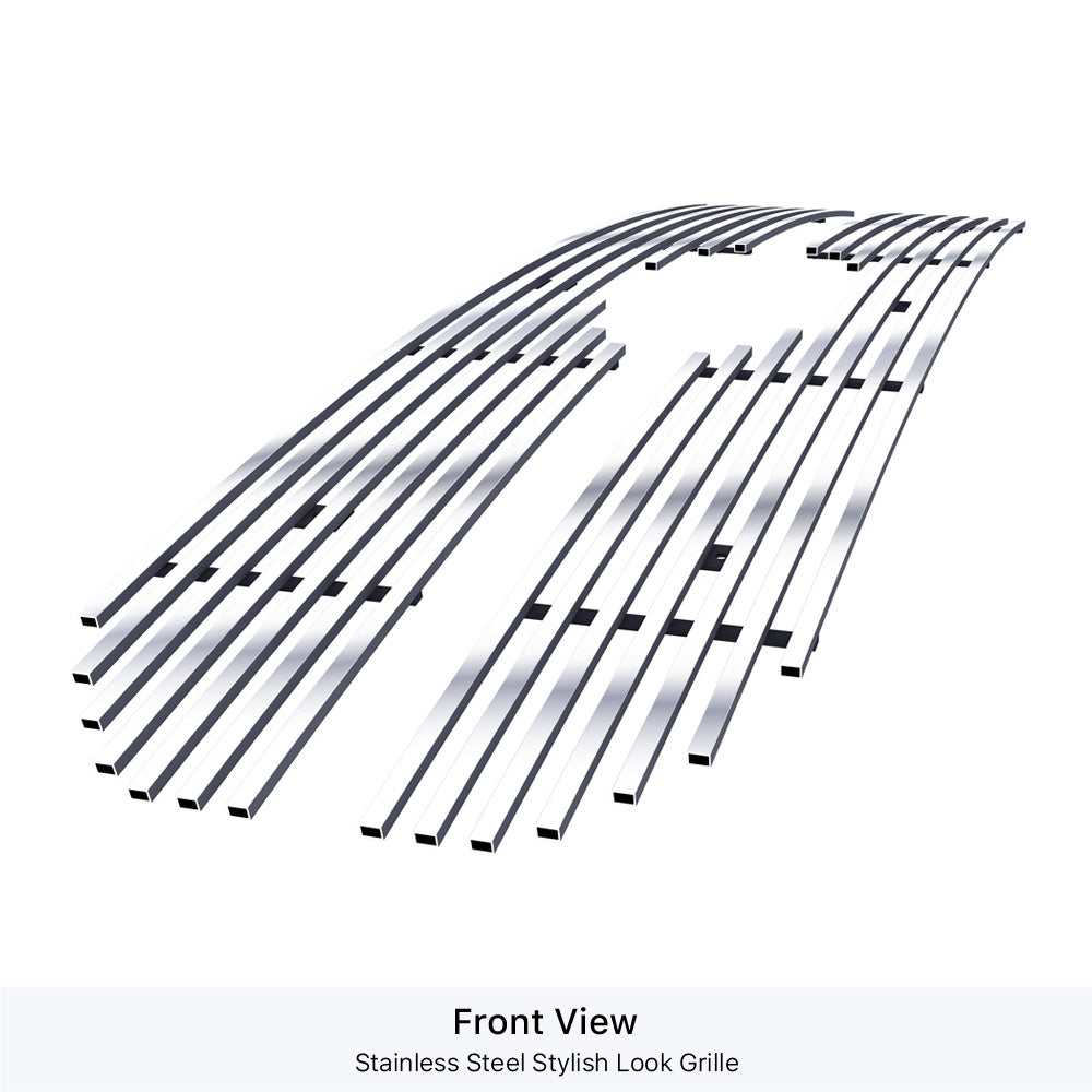 Stainless Steel Main Upper Stainless Steel Billet Grille 2021-2023 Ford F-150 King Ranch/Platinum GR06FEA95S
