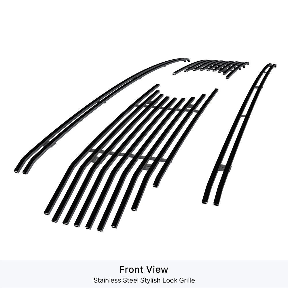 Stainless Steel Main Upper Black Stainless Steel Billet Grille 2020-2022 Ford F-250 King Ranch/ 2020-2022 Ford F-250 Platinum/ 2020-2022 Ford F-350 King Ranch/ 2020-2022 Ford F-350 Platinum GR06FEA96J