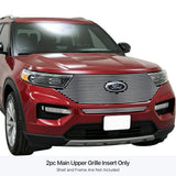 Stainless Steel Main Upper Stainless Steel Billet Grille 2020-2024 Ford Explorer Platinum & ST & ST-Line GR06FEB85S