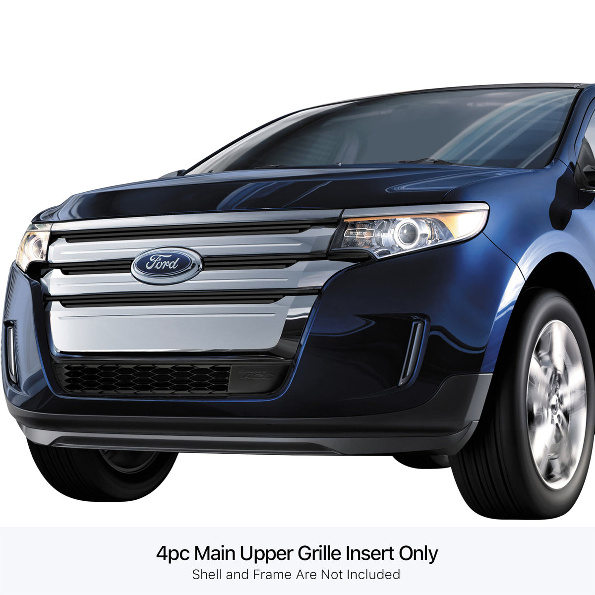 Stainless Steel Main Upper Black Stainless Steel Billet Grille 2011-2014 Ford Edge GR06FEB89J