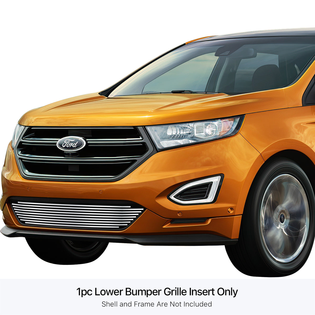 Stainless Steel Lower Bumper Stainless Steel Billet Grille 2015-2018 Ford Edge Sport GR06FEB93S