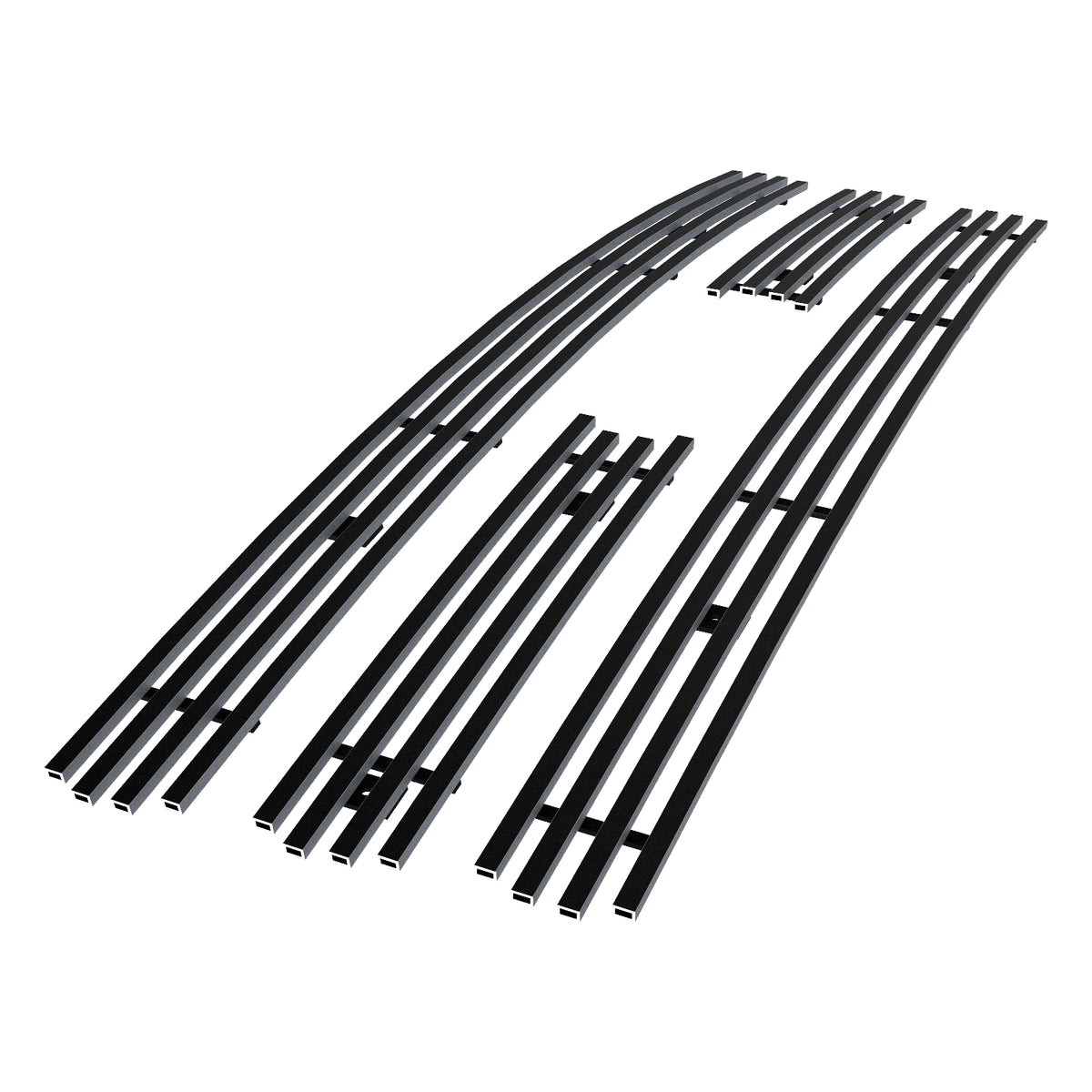 Stainless Steel Main Upper Black Stainless Steel Billet Grille 2007-2014 Ford Expedition GR06FEC21J