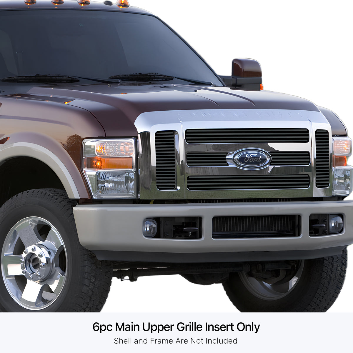 Stainless Steel Main Upper Black Stainless Steel Billet Grille Ford F-250 SD\Ford F-350 SD\Ford F-450 SD\Ford F-550 SD GR06FEC27J
