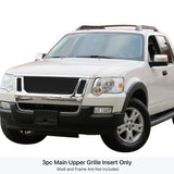 Stainless Steel Main Upper Black Stainless Steel Billet Grille 2007-2010 Ford Explorer Sport Trac  Not For Adrenalin GR06FEE28J