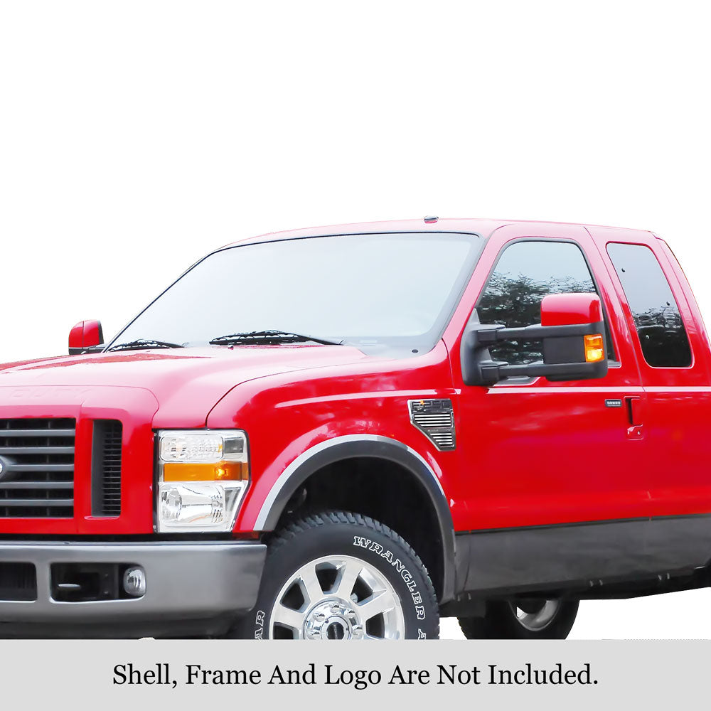 Stainless Steel Side Vent Stainless Steel Billet Grille 2008-2010 Ford F-250 Side Vent/2008-2010 Ford F-350 Side Vent/2008-2010 Ford F-450 Side Vent/2008-2010 Ford F-550 Side Vent GR06FEE42S