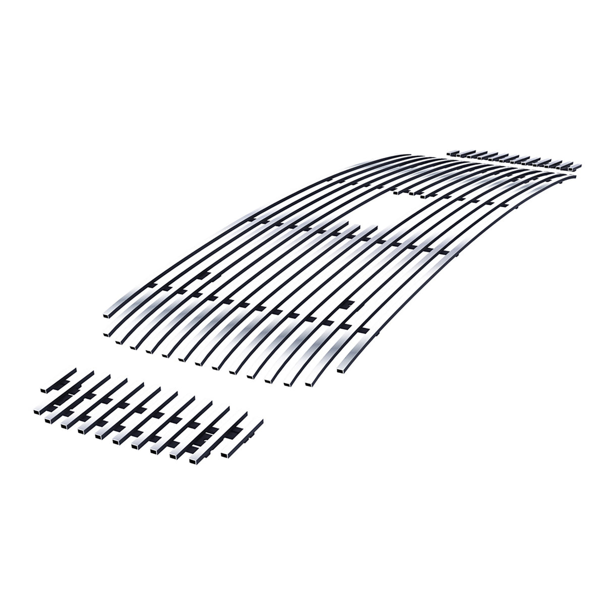 Stainless Steel Main Upper Stainless Steel Billet Grille 2000-2004 Ford Excursion With Logo Show GR06FEG07S