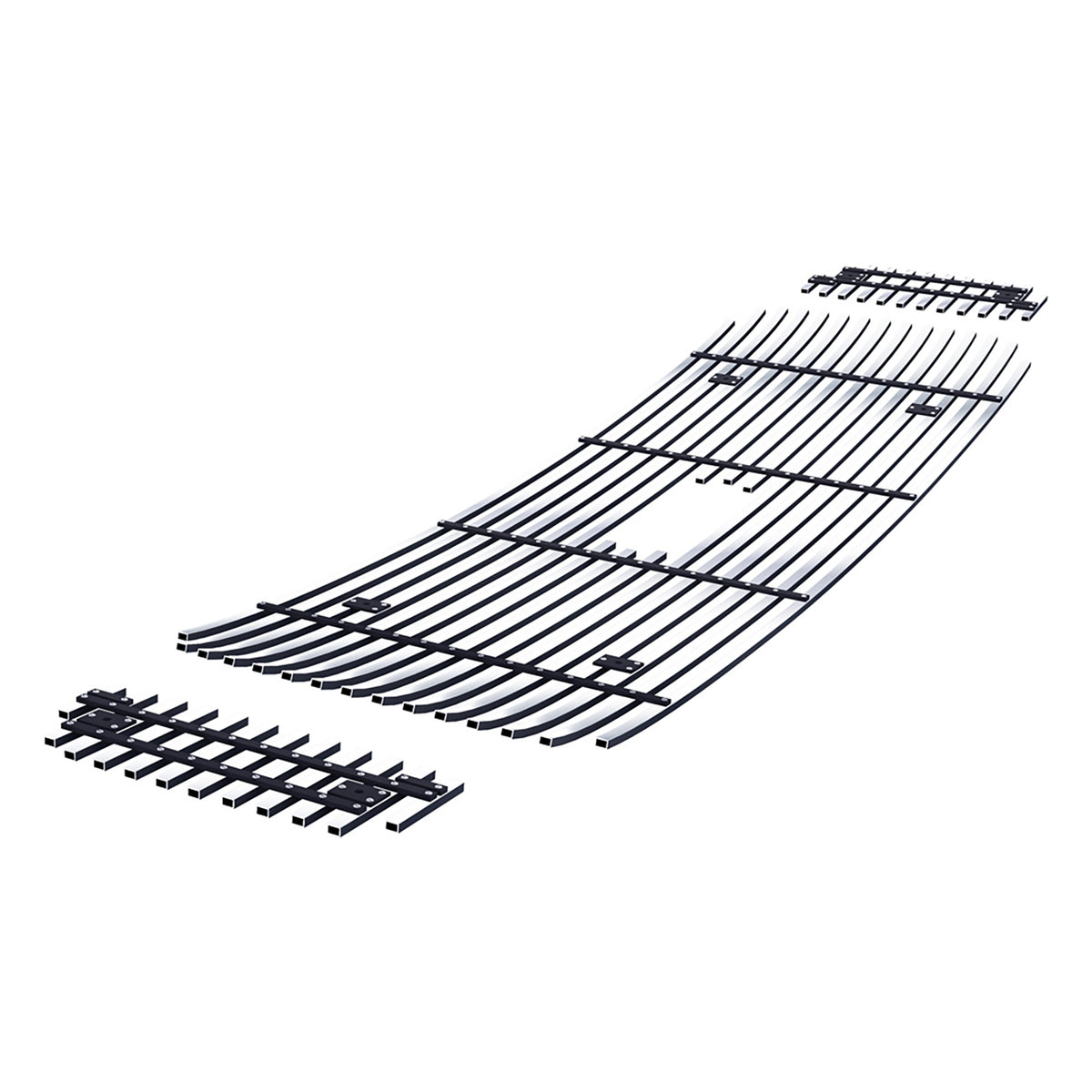 Stainless Steel Main Upper Stainless Steel Billet Grille 2000-2004 Ford Excursion With Logo Show GR06FEG07S