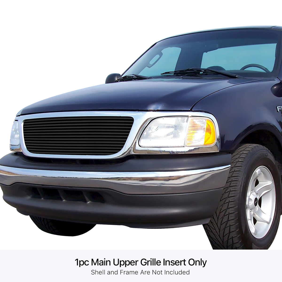 Stainless Steel Main Upper Black Stainless Steel Billet Grille 1999-2003 Ford F-150 Main Upper Honeycomb Style/1999-2003 Ford F-150 Harley Davidson Honeycomb Style/1999-2003 Ford F-150 Lightning Honeycomb Style GR06FEG12J