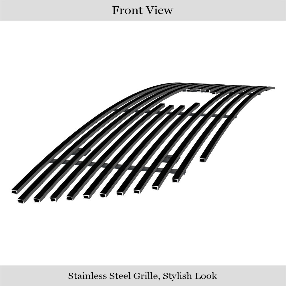 Stainless Steel Main Upper Black Stainless Steel Billet Grille 1999-2003 Ford F-150 Honeycomb Style With Logo Show/1999-2003 Ford F-150 Harley Davidson Honeycomb Style With Logo Show/1999-2003 Ford F-150 Lightning Honeycomb Style With Logo Show GR06FEG22J