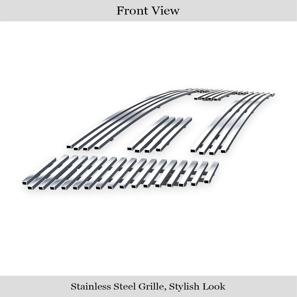 Stainless Steel Main Upper Stainless Steel Billet Grille 2004-2008 Ford F-150 Bar Style (Not for FX2/Lariat Model) GR06FEG26S