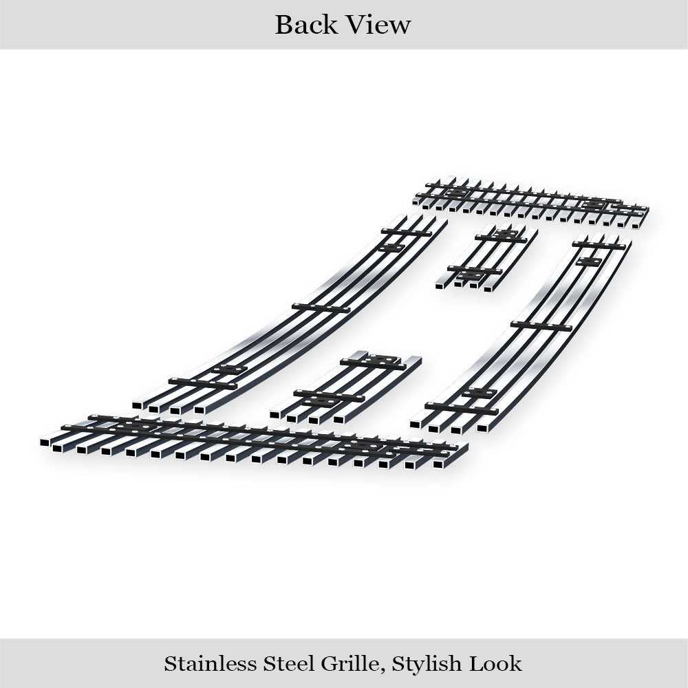 Stainless Steel Main Upper Stainless Steel Billet Grille 2004-2008 Ford F-150 Bar Style (Not for FX2/Lariat Model) GR06FEG26S