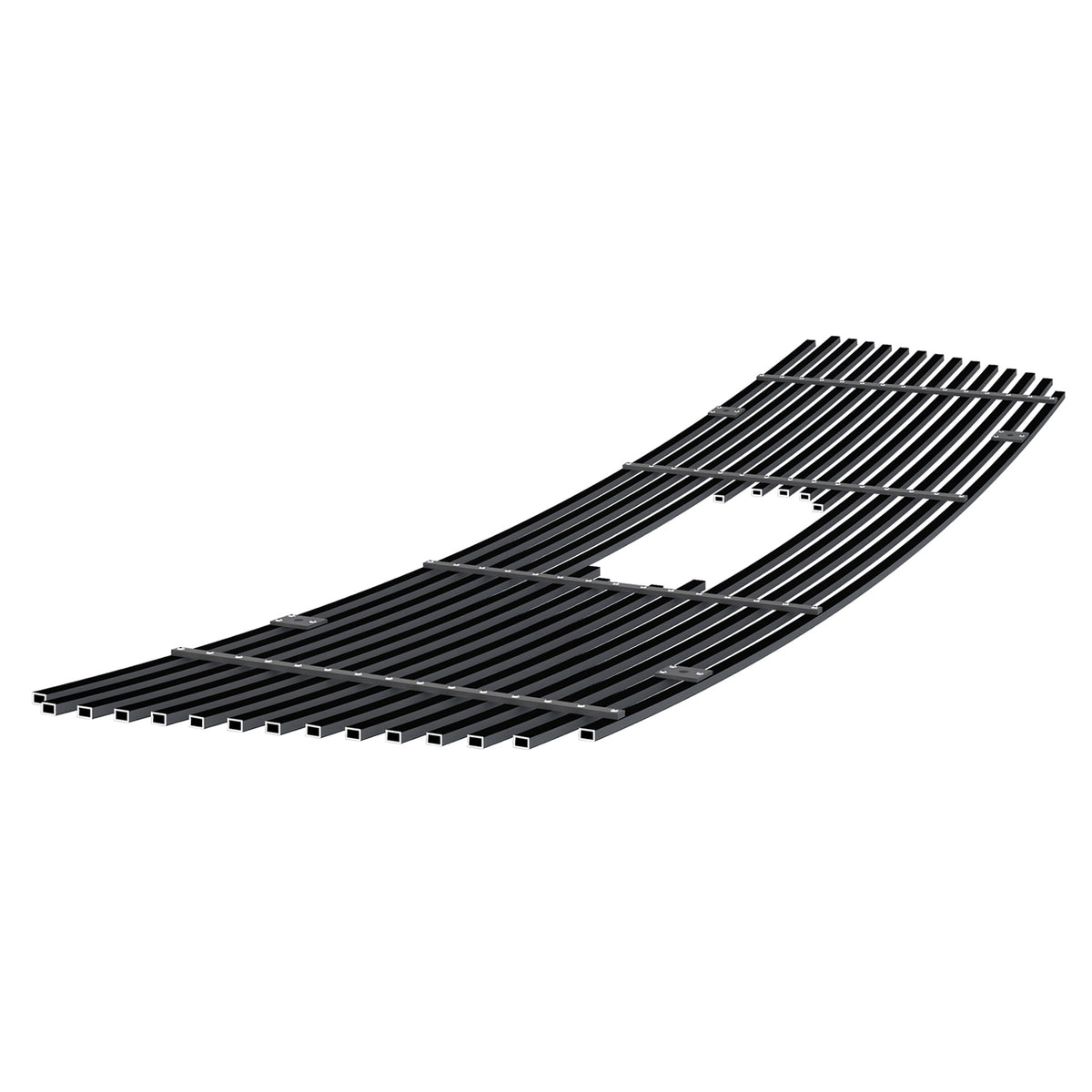 Stainless Steel Main Upper Black Stainless Steel Billet Grille 2004-2008 Ford F-150 Honeycomb Style With Logo Show Not For FX2/FX4 and King Ranch Model GR06FEG27J