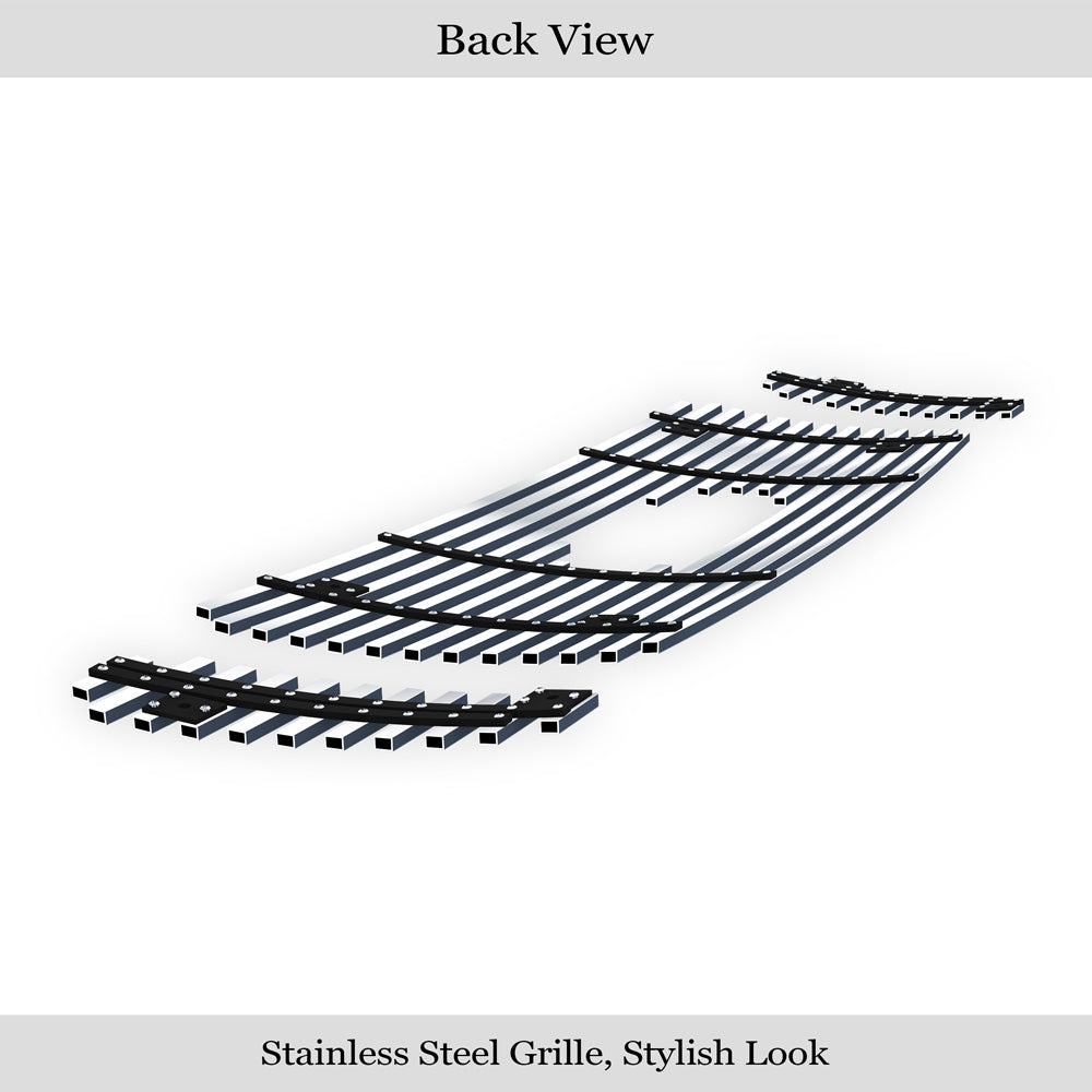 Stainless Steel Main Upper Stainless Steel Billet Grille 2004-2005 Ford Ranger 4WD FX4  Bar Only Not For Ranger Edge, With Logo Show GR06FEG36S