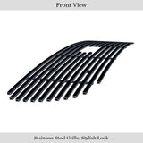 Stainless Steel Main Upper Black Stainless Steel Billet Grille 1997-1998 Ford Expedition With Logo Show Not For Bar Style Model GR06FEG38J