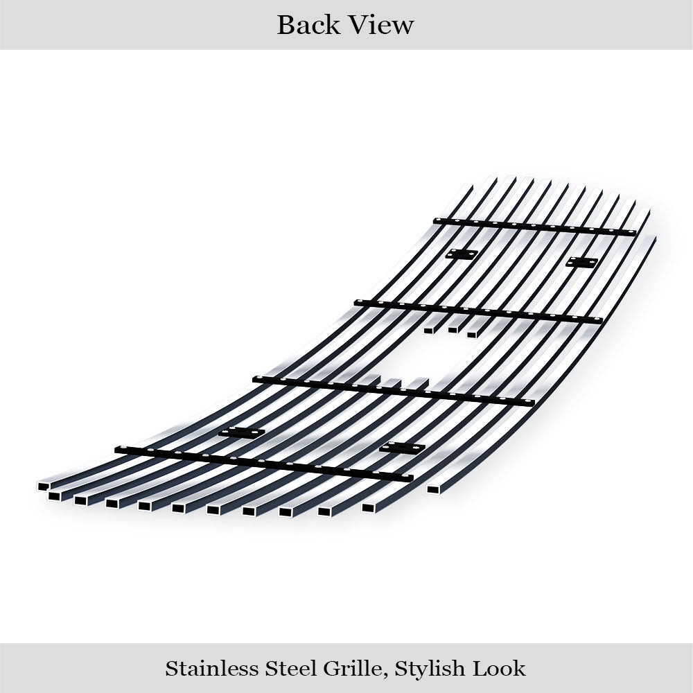 Stainless Steel Main Upper Stainless Steel Billet Grille 1997-1998 Ford Expedition With Logo Show Not For Bar Style Model GR06FEG38S