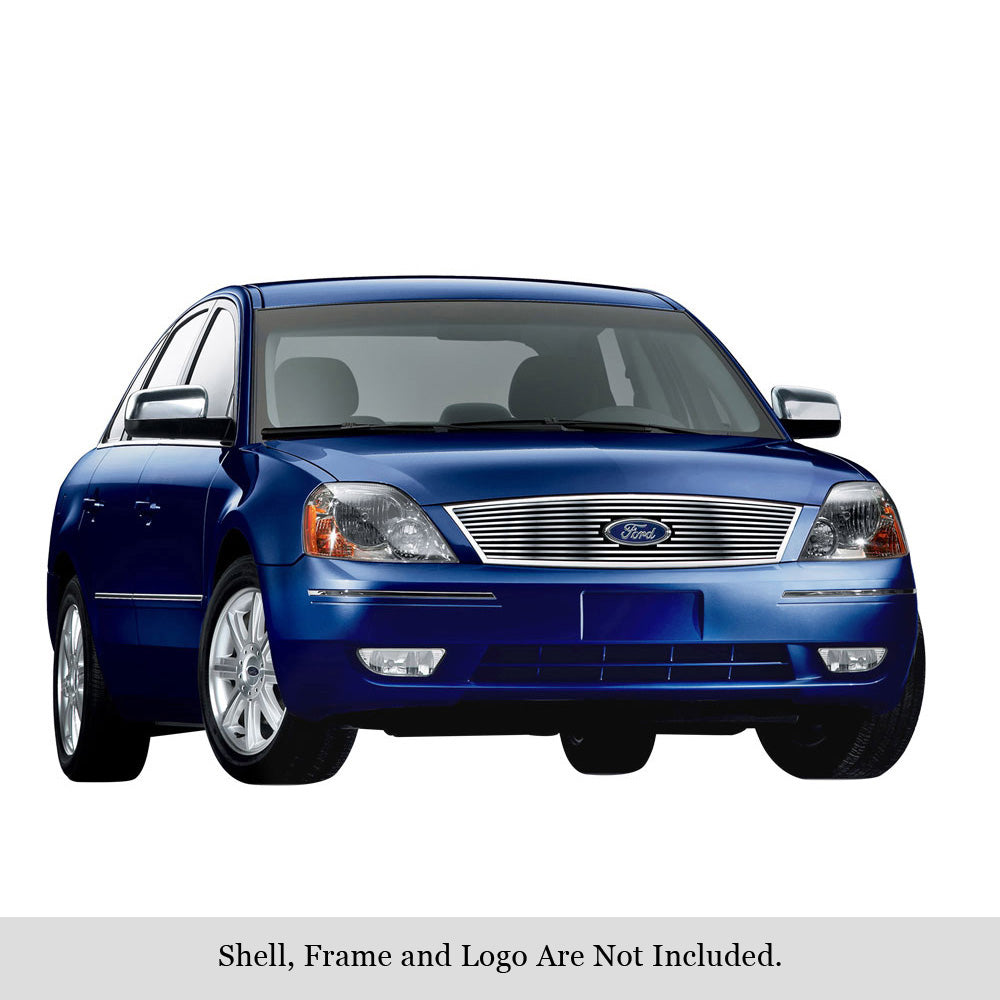 Stainless Steel Main Upper Stainless Steel Billet Grille 2005-2007 Ford Five hundred With Logo Show GR06FEG50C
