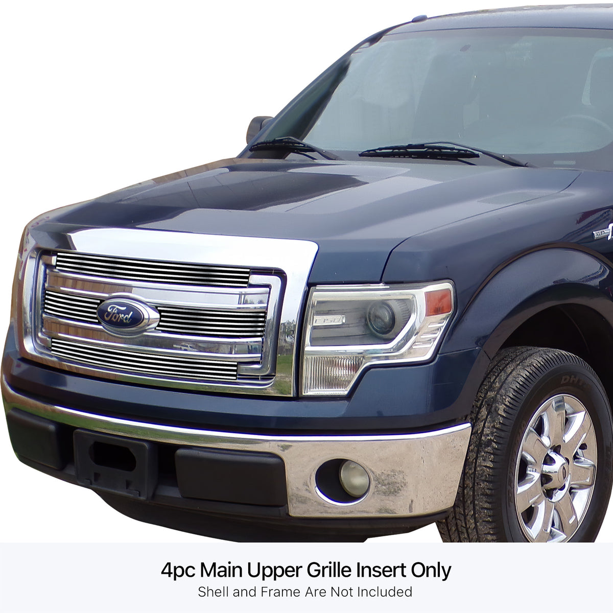 Stainless Steel Main Upper Stainless Steel Billet Grille 2013-2014 Ford F-150 XL /2013-2014 Ford F-150 XLT GR06FEI24S