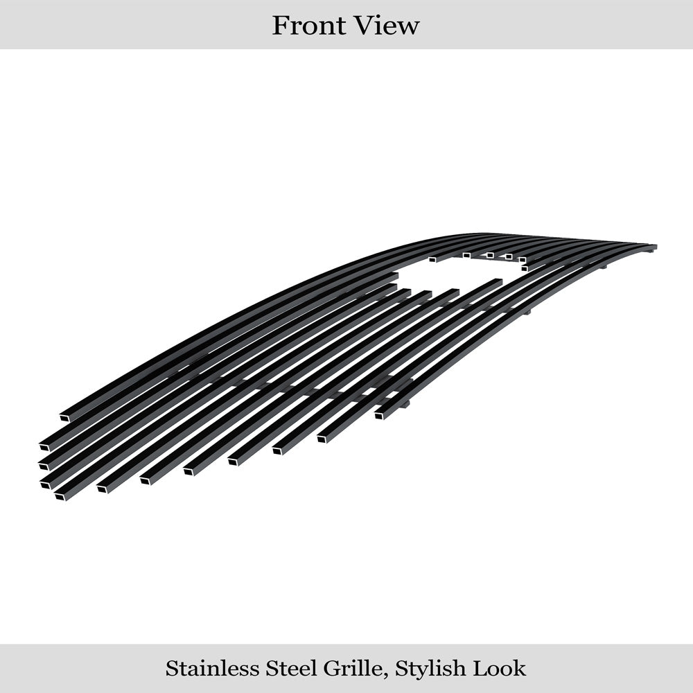 Stainless Steel Main Upper Black Stainless Steel Billet Grille 2013-2019 Ford Taurus SHO Logo Show GR06FEI66J