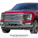 Stainless Steel Main Upper Stainless Steel Billet Grille 2021-2023 Ford F-150 Lariat GR06FEJ78S