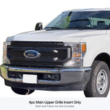 Stainless Steel Main Upper Black Stainless Steel Billet Grille 2020-2021 Ford F-250 XL/ 2020-2021 Ford F-250 XLT/ 2020-2021 Ford F-350 XL/ 2020-2021 Ford F-350 XLT GR06FEJ79J
