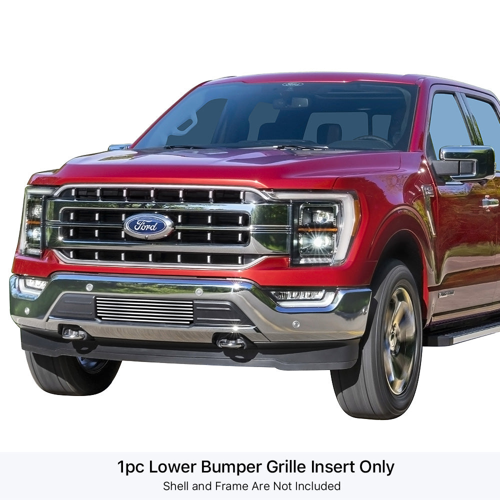 Stainless Steel Lower Bumper Stainless Steel Billet Grille 2021-2023 Ford F-150 GR06FFB34S