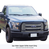 Stainless Steel Main Upper Stainless Steel Billet Grille 2015-2017 Ford F-150 XL GR06FFC11S