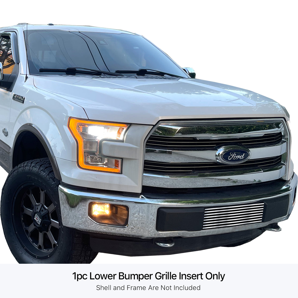 Stainless Steel Lower Bumper Stainless Steel Billet Grille 2015-2017 Ford F-150 GR06FFC13S