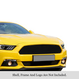 Stainless Steel Main Upper Black Stainless Steel Billet Grille 2015-2017 Ford Mustang Only for V6 Base Models GR06FFD02J