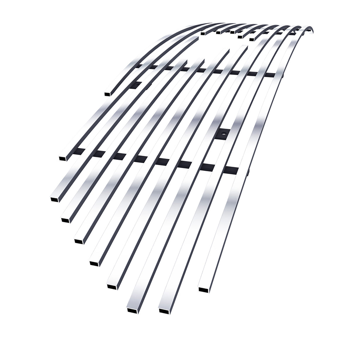 Stainless Steel Main Upper Stainless Steel Billet Grille 2015-2017 Ford Mustang Only for V6 Base Models with logo show GR06FFD45S