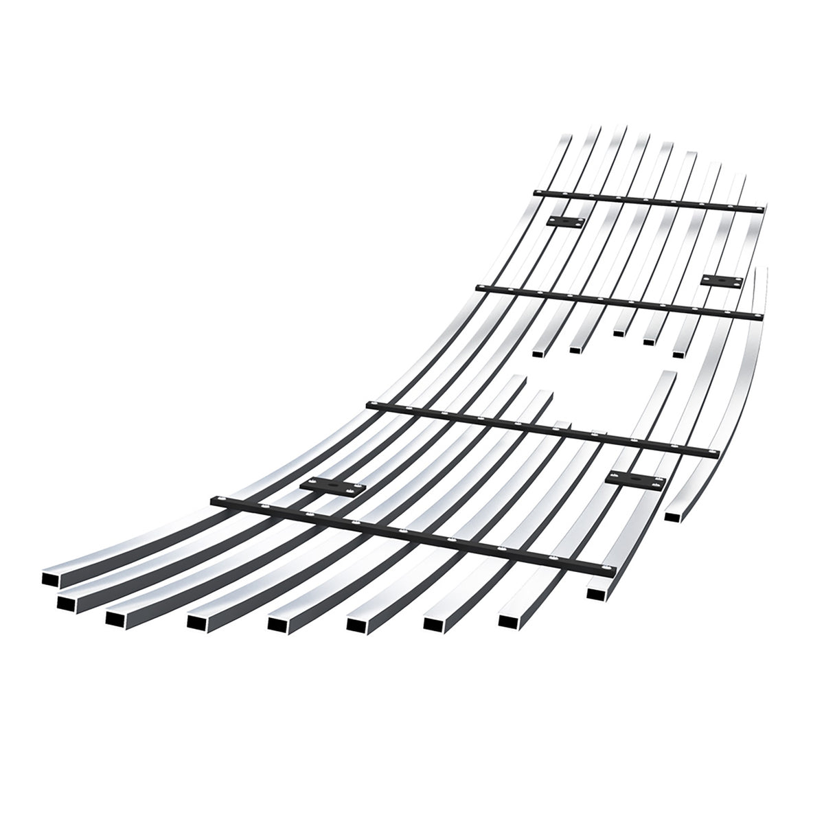 Stainless Steel Main Upper Stainless Steel Billet Grille 2015-2017 Ford Mustang Only for V6 Base Models with logo show GR06FFD45S
