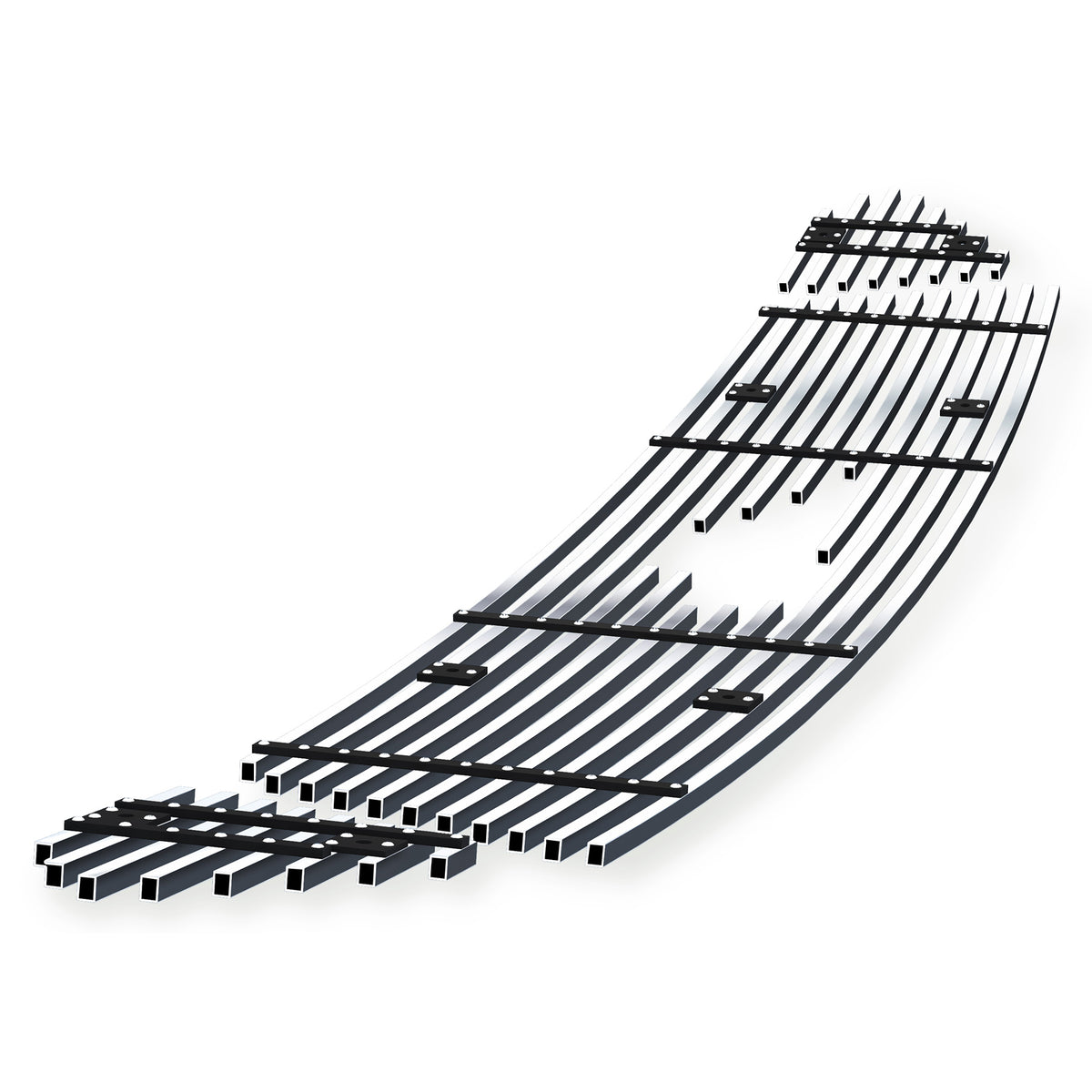 Stainless Steel Main Upper Stainless Steel Billet Grille 2018-2022 Ford Mustang Only for V8 GT Models with logo show GR06FFD48S