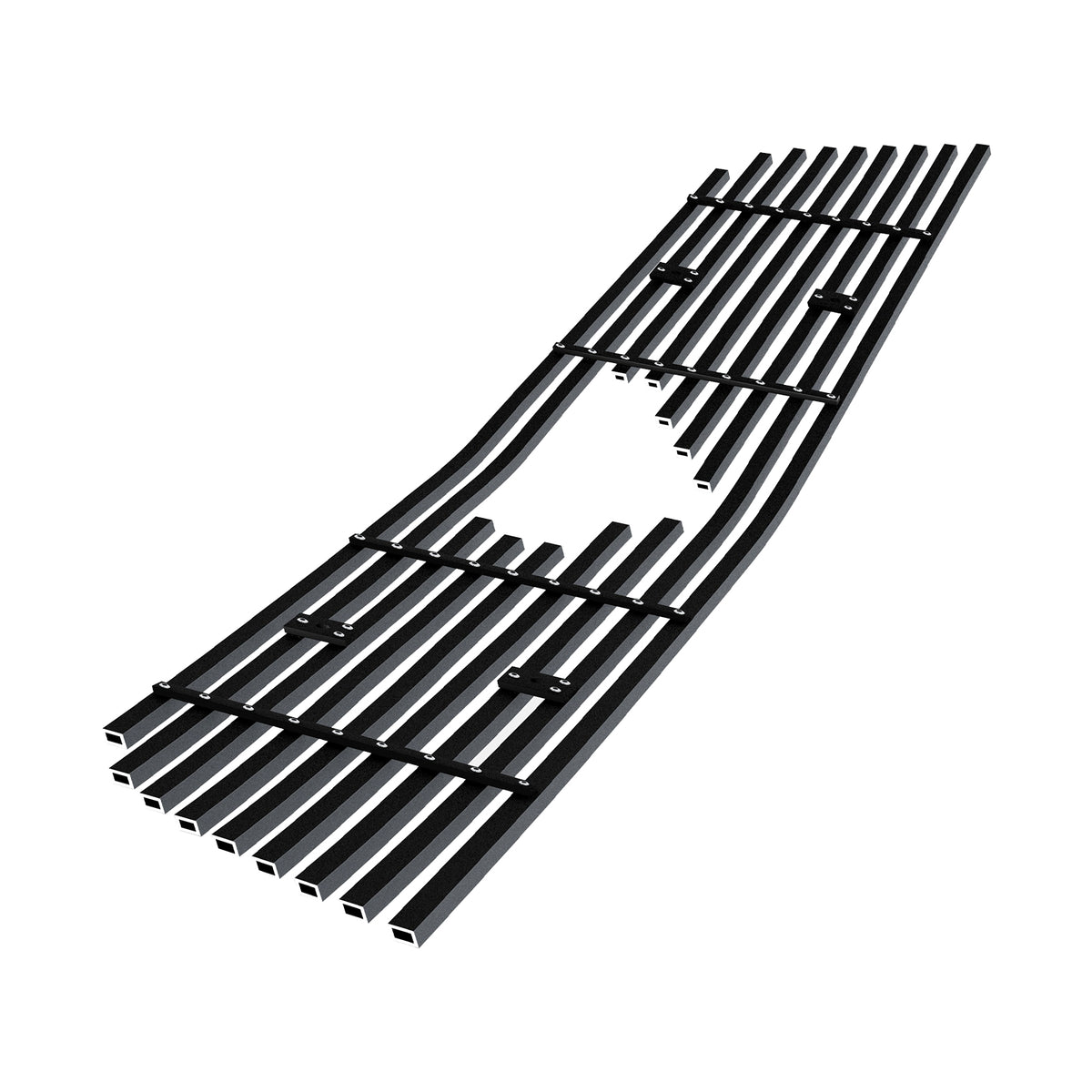 Stainless Steel Main Upper Black Stainless Steel Billet Grille 2010-2012 Ford Mustang With Logo Show V6 GR06FFF54J
