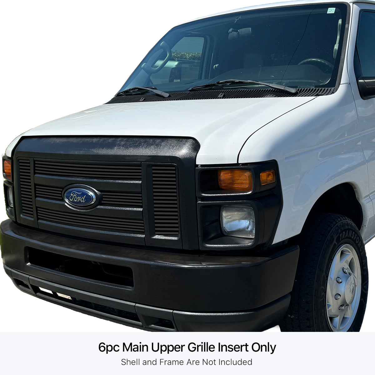 Stainless Steel Main Upper Black Stainless Steel Billet Grille 2008-2014 Ford E-Series /2008-2014 Ford Econoline GR06FFF58J