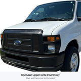 Stainless Steel Main Upper Black Stainless Steel Billet Grille 2008-2014 Ford E-Series /2008-2014 Ford Econoline GR06FFF58J