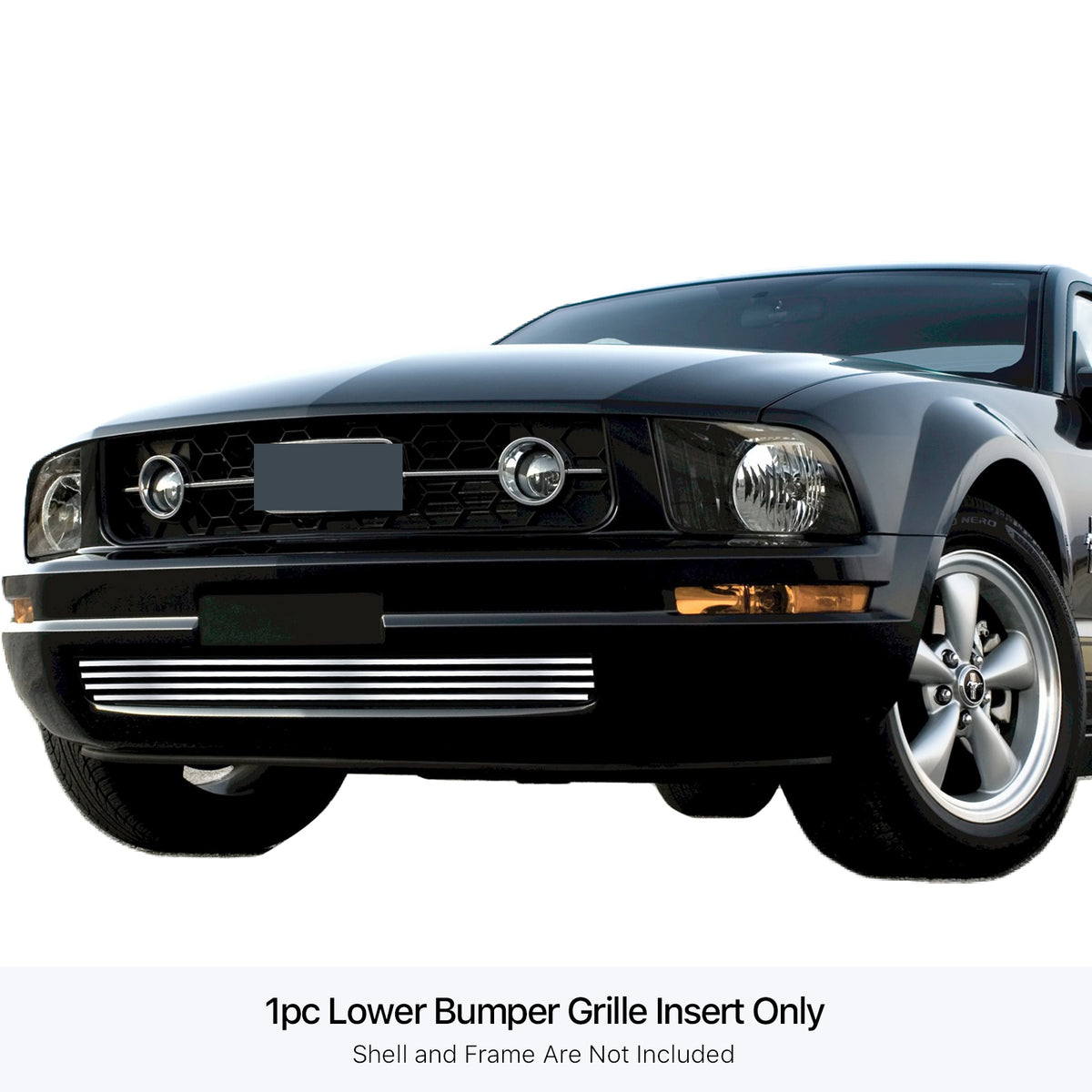 Stainless Steel Lower Bumper Stainless Steel Billet Grille 2005-2009 Ford Mustang V6 GR06FFJ17S