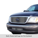 Stainless Steel Main Upper + Lower Bumper Stainless Steel Billet Grille 2001-2003 Ford F-150 Harley Davidson GR06FGF56S