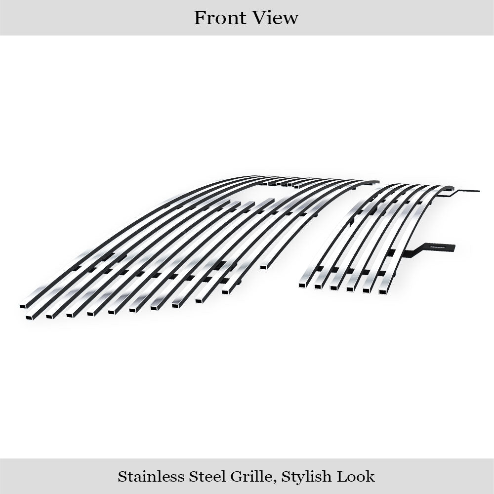 Stainless Steel Main Upper + Lower Bumper Stainless Steel Billet Grille 2001-2003 Ford F-150 Harley Davidson GR06FGF56S