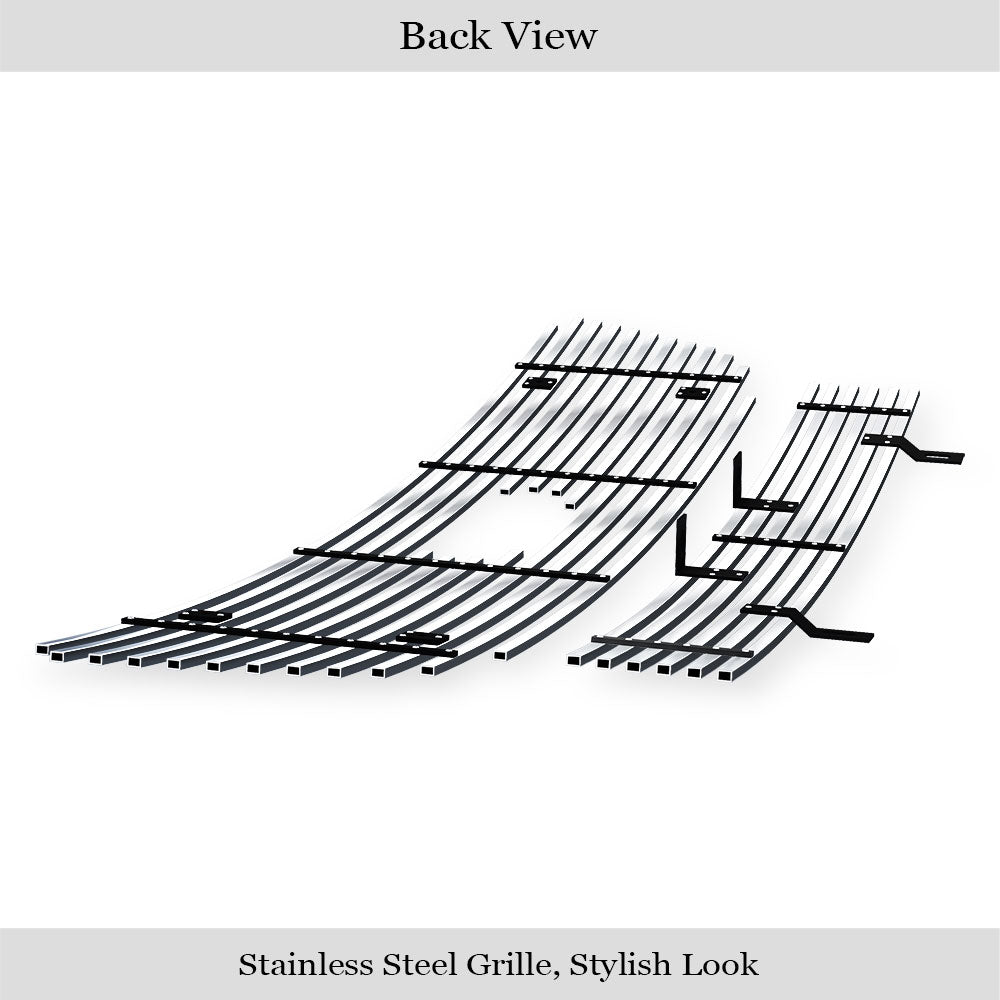 Stainless Steel Main Upper + Lower Bumper Stainless Steel Billet Grille 2001-2003 Ford F-150 Harley Davidson GR06FGF56S