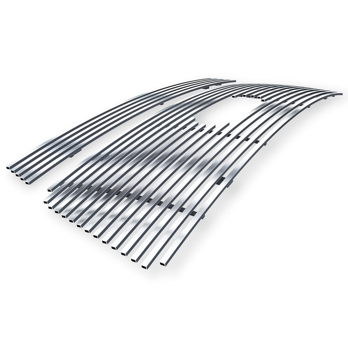 Stainless Steel Main Upper + Lower Bumper Stainless Steel Billet Grille 2006-2008 Ford F-150 Honeycomb Style With Logo Show Not For FX2/FX4 and King Ranch Model GR06FGH58S