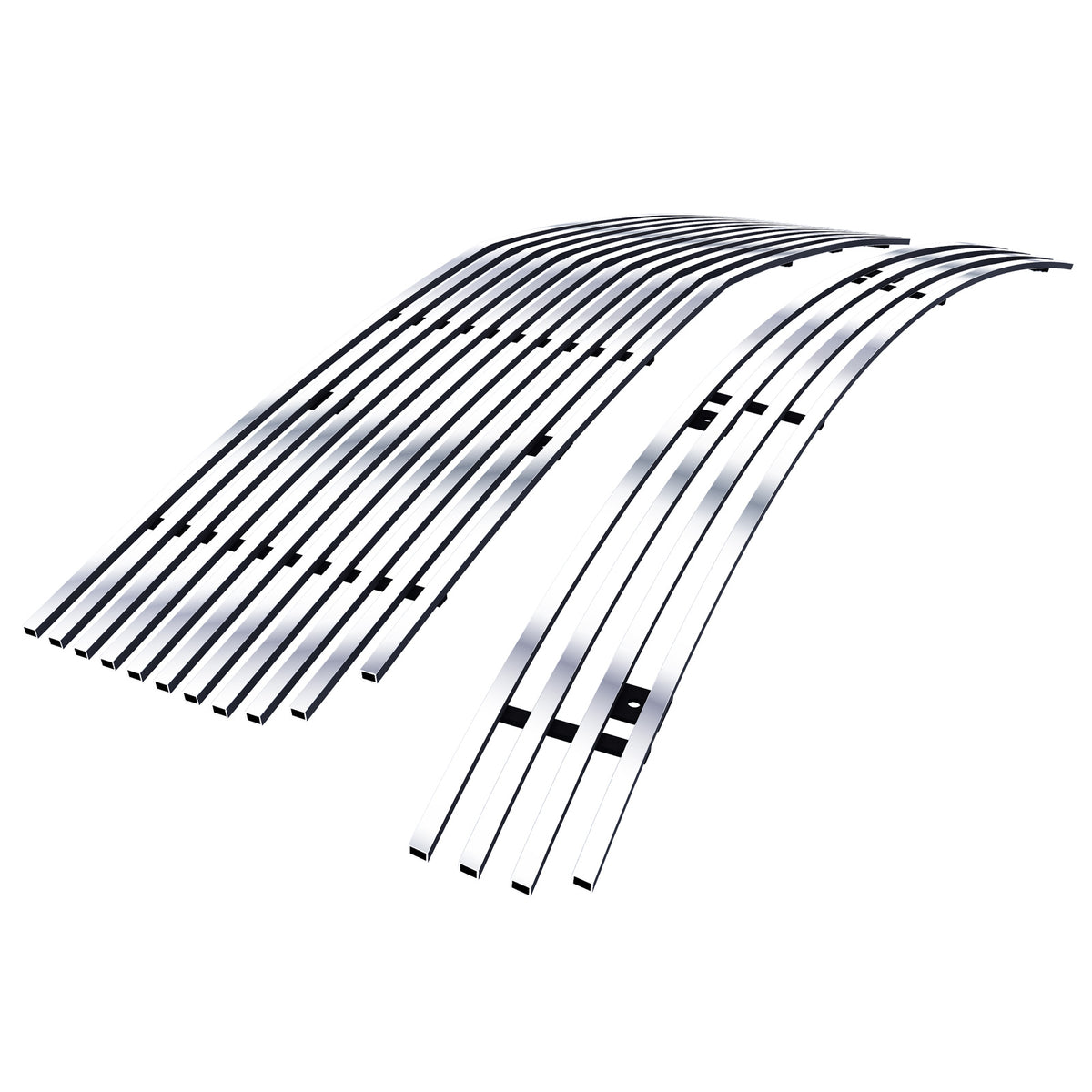 Stainless Steel Main Upper + Lower Bumper Stainless Steel Billet Grille 2005-2009 Ford Mustang V6 Except Pony Package GR06FGI84S