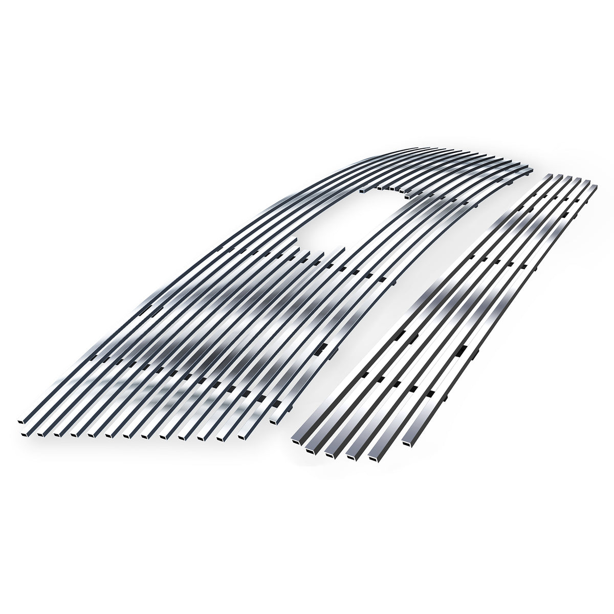 Stainless Steel Main Upper + Lower Bumper Stainless Steel Billet Grille 2004-2005 Ford F-150 (With OE Honeycomb Style Grille, Not for Bar Style) GR06FGI94S