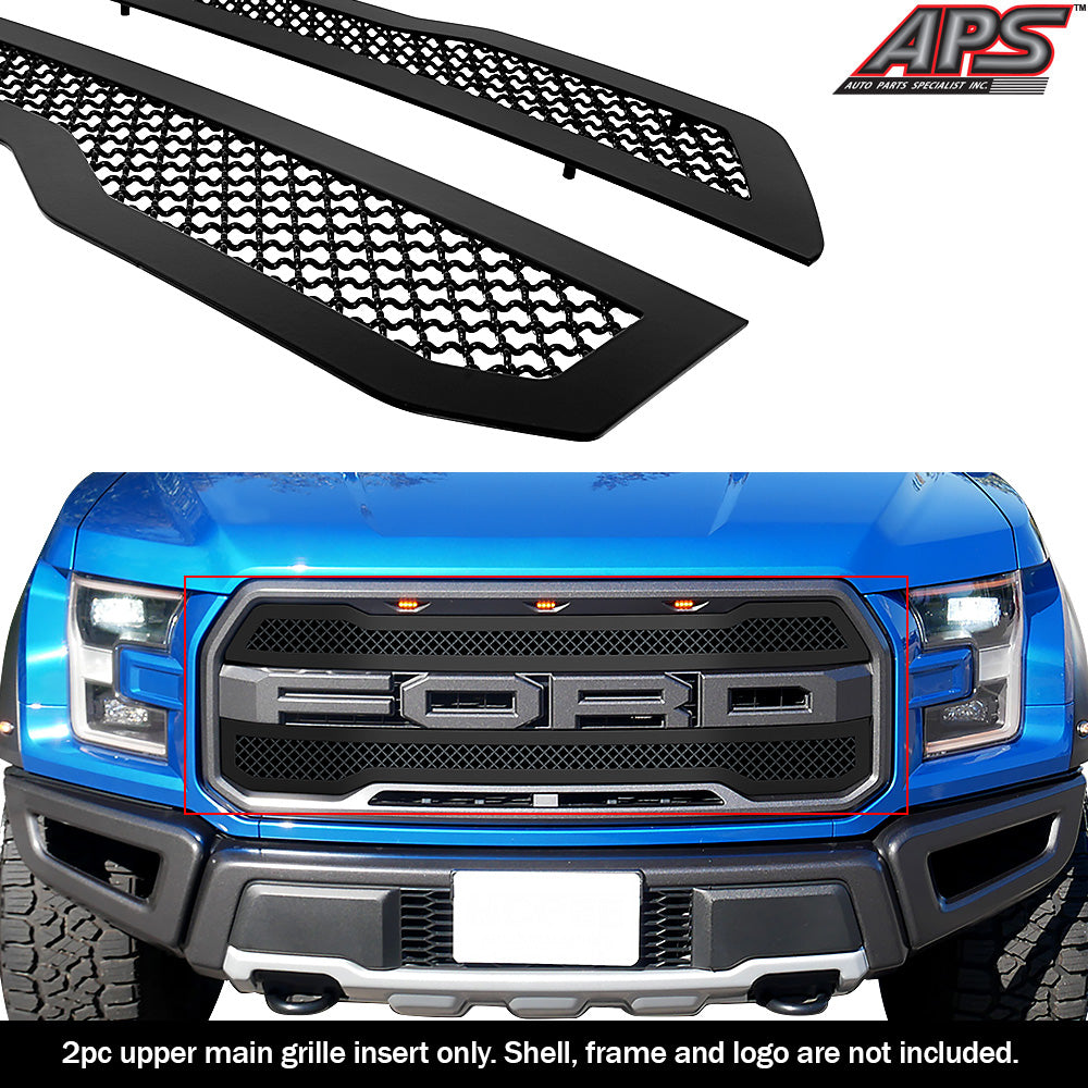 Stainless Steel Main Upper Black Wire Mesh Grille 2017-2020 Ford F-150 Raptor GR06GEA54K