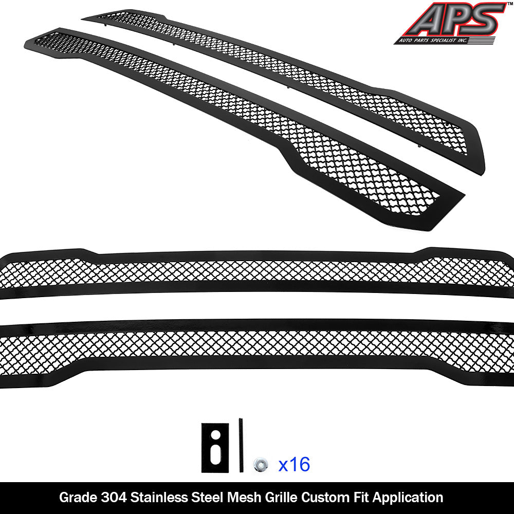 Stainless Steel Main Upper Black Wire Mesh Grille 2017-2020 Ford F-150 Raptor GR06GEA54K