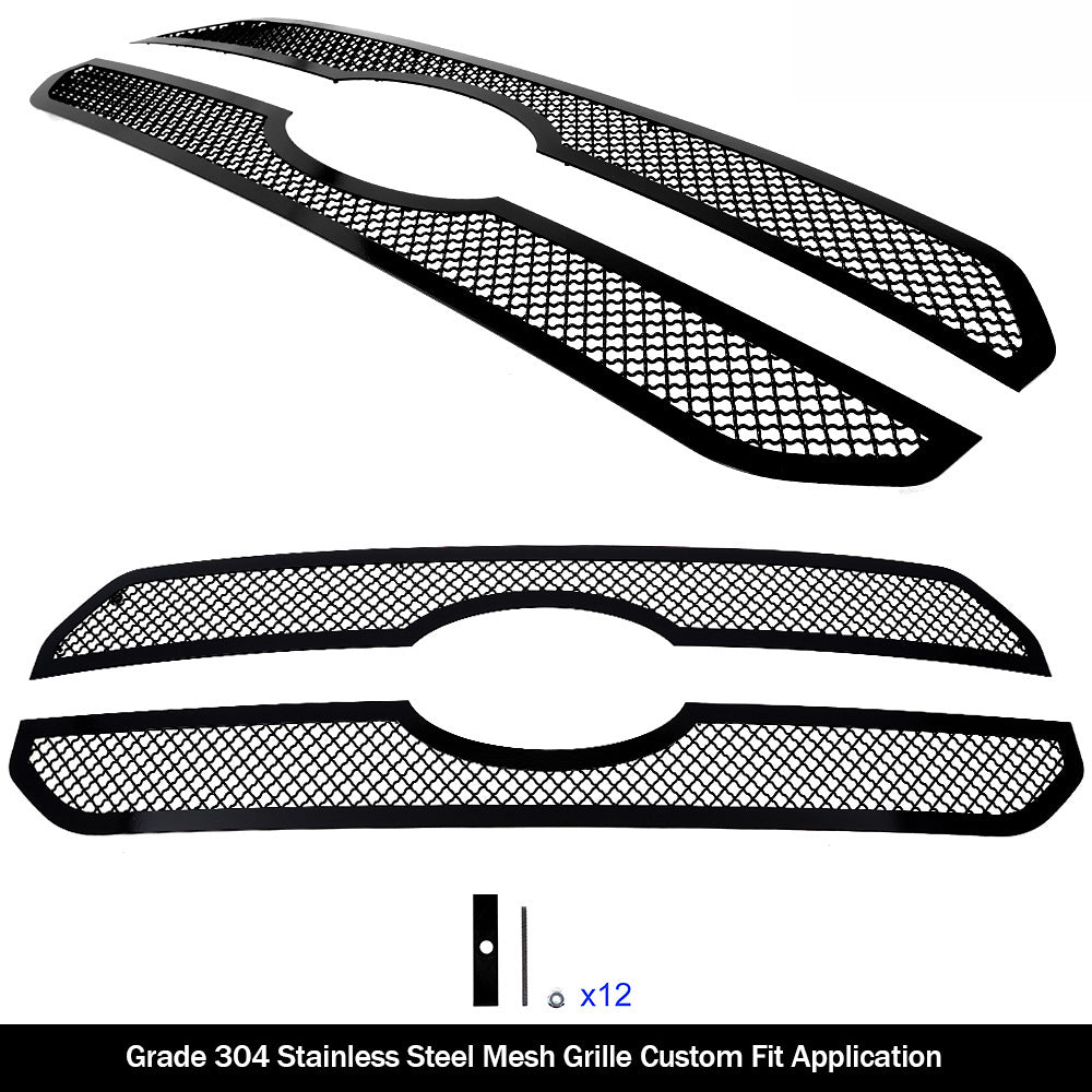 Stainless Steel Main Upper Black Wire Mesh Grille 2021-2023 Ford F-150 King Ranch/Platinum GR06GEA95K