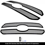 Stainless Steel Main Upper Black Wire Mesh Grille 2021-2023 Ford F-150 King Ranch/Platinum GR06GEA95K