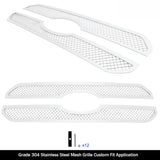 Stainless Steel Main Upper Mesh Grille 2021-2023 Ford F-150 King Ranch/Platinum GR06GEA95S