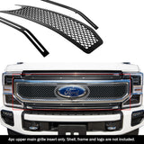 Stainless Steel Main Upper Black Wire Mesh Grille 2020-2022 Ford F-250 King Ranch/ 2020-2022 Ford F-250 Platinum/ 2020-2022 Ford F-350 King Ranch/ 2020-2022 Ford F-350 Platinum GR06GEA96K