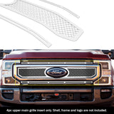 Stainless Steel Main Upper Mesh Grille 2020-2022 Ford F-250 King Ranch/ 2020-2022 Ford F-250 Platinum/ 2020-2022 Ford F-350 King Ranch/ 2020-2022 Ford F-350 Platinum GR06GEA96S
