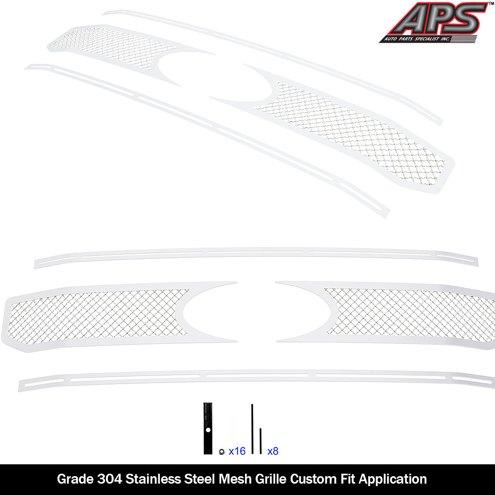 Stainless Steel Main Upper Mesh Grille 2020-2022 Ford F-250 King Ranch/ 2020-2022 Ford F-250 Platinum/ 2020-2022 Ford F-350 King Ranch/ 2020-2022 Ford F-350 Platinum GR06GEA96S