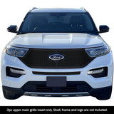 Stainless Steel Main Upper Black Wire Mesh Grille 2020-2024 Ford Explorer King Ranch & Limited & XLT GR06GEB84H
